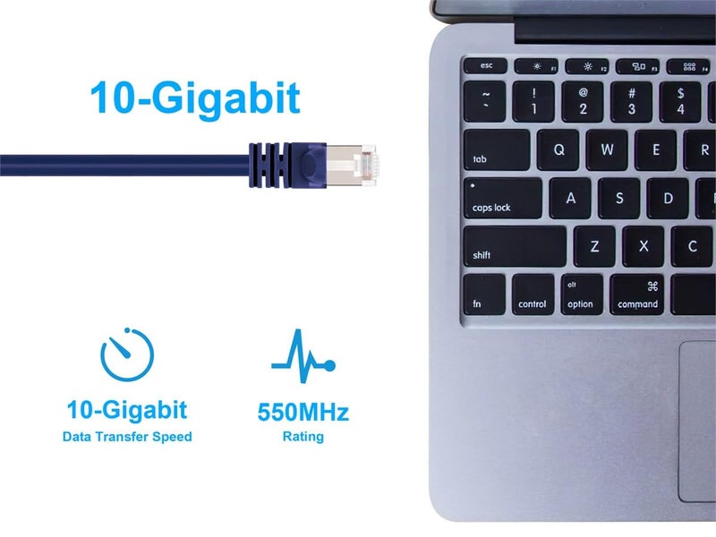 Monoprice Cat6A 3ft Purple Patch Cable Double Shielded (S/FTP) 26AWG 10G Pure Bare Copper Snagless RJ45 Fullboot Series Ethernet Cable - Image 5